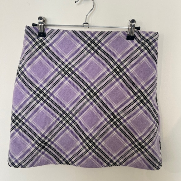 Lilac plaid A-Line Skirt - Picture 1 of 2